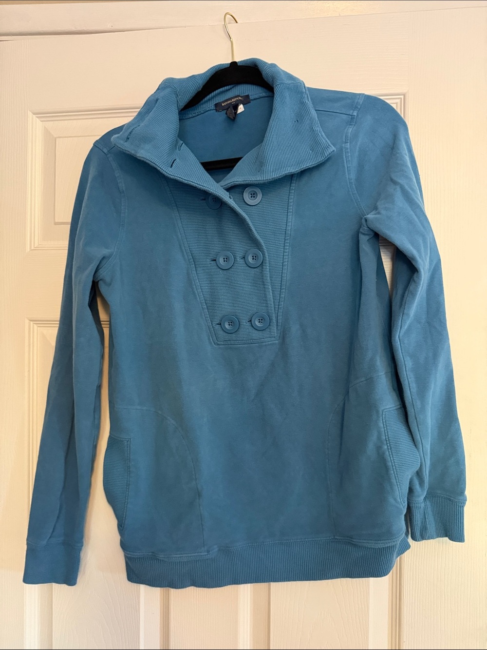 Banana Republic Light Blue Stretch Cotton Top